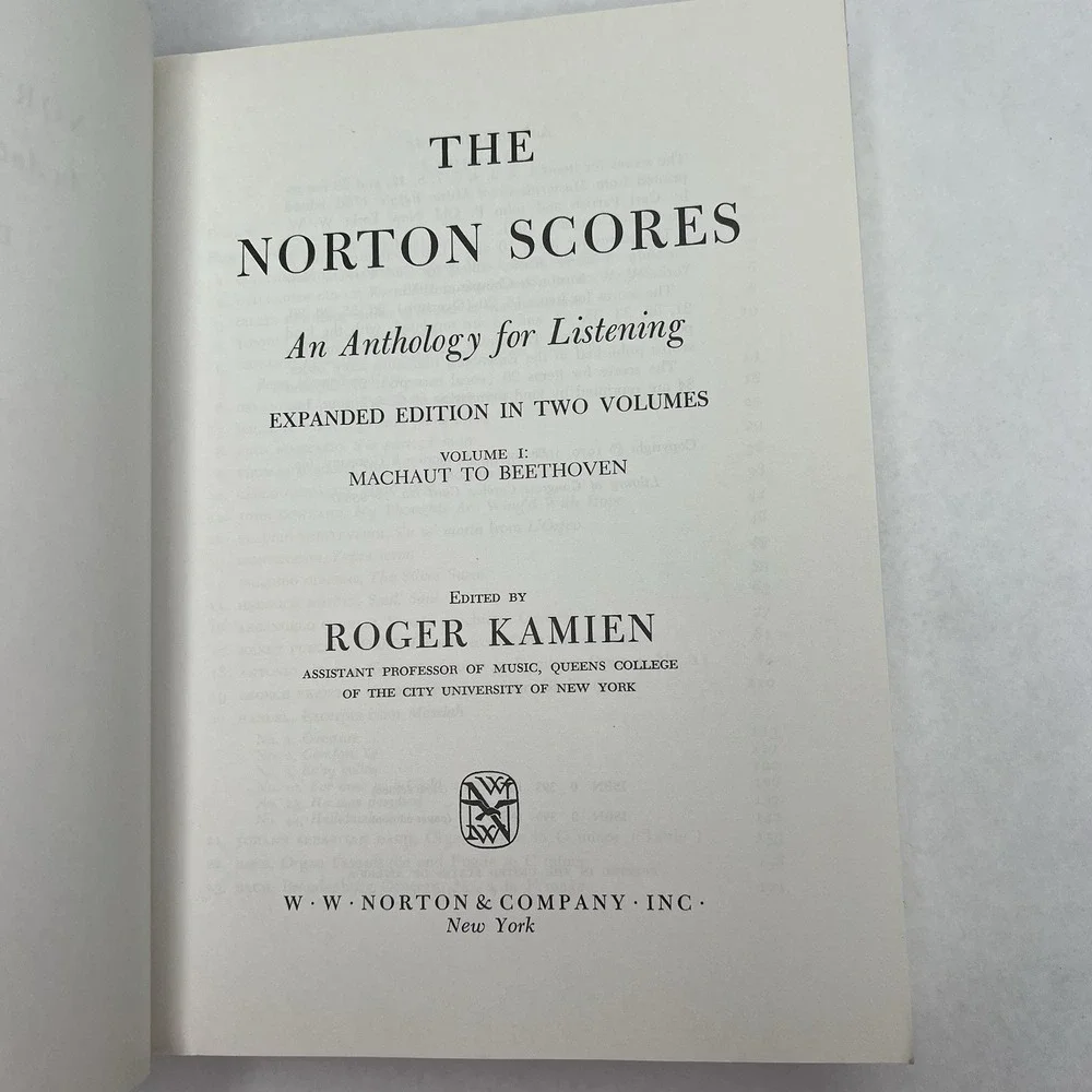 The Norton Scores An‎ Anthology for Listening Vol 1 Roger Kamien Bonus 200 Years